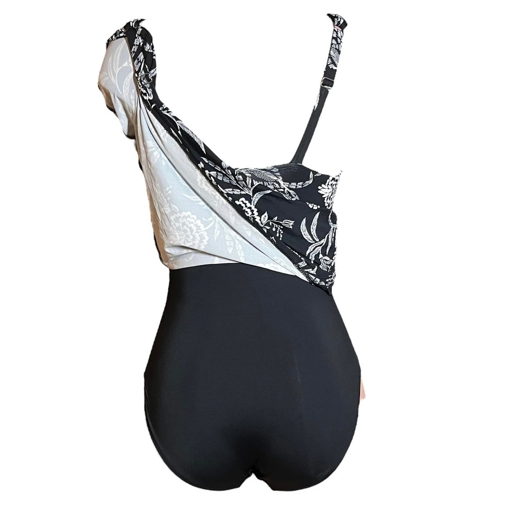 Lands' End Surplice Wrap One-Piece Swim Dress - Picture 6 of 6